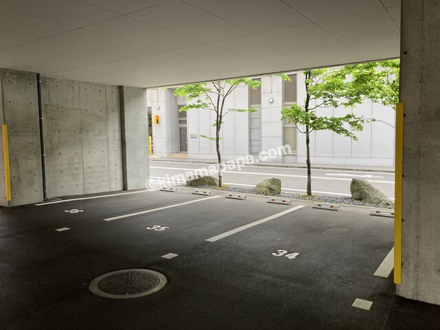 福井市、マンテンホテルの駐車場