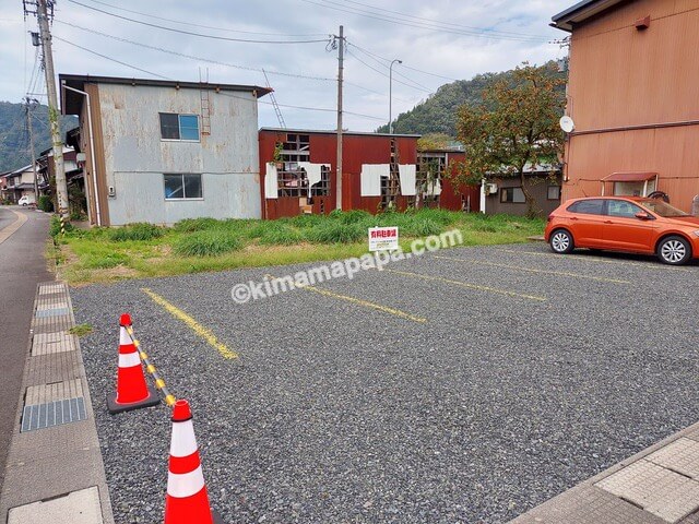 福井県今庄、ふる里の駐車場