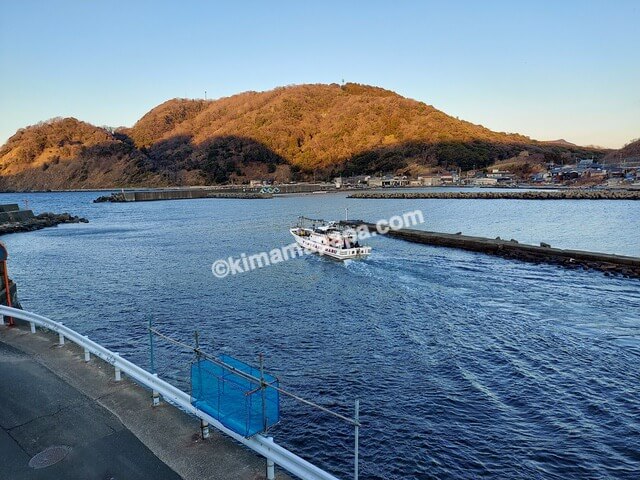 福井県美浜町の入舟、お部屋から見える海