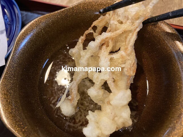 福井市新海寿司、ちらし寿司ランチの天ぷら