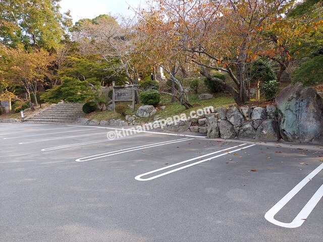 福岡県太宰府市、竈門神社の第一駐車場