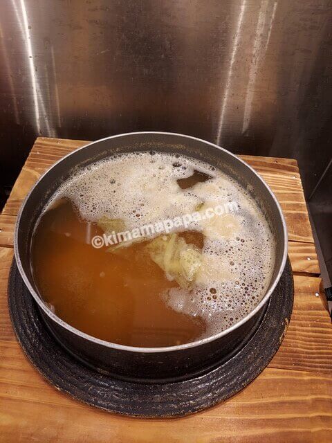 福岡県福岡市のダイワロイネットホテル博多冷泉、朝食のお味噌汁