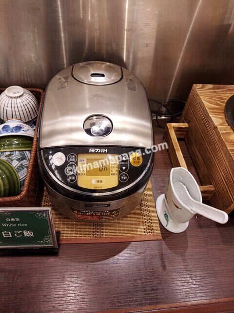 福岡県福岡市のダイワロイネットホテル博多冷泉、朝食の白ご飯
