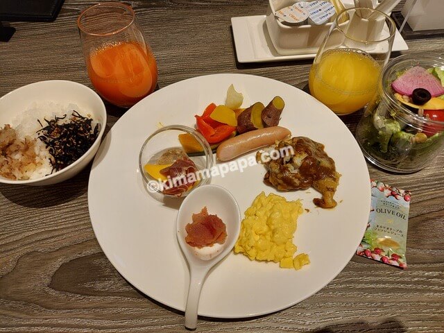 福岡県福岡市、JALシティ福岡天神の朝食