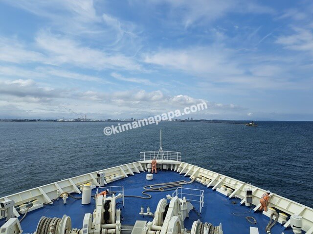 小樽港→新潟港の新日本海フェリーらべんだあの入港