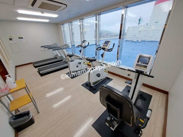 小樽港→新潟港の新日本海フェリーらべんだあ、6階スポーツルーム