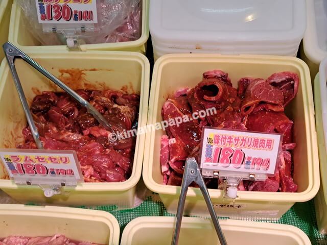 北海道小樽市の南樽市場、肉のふかさわのお肉