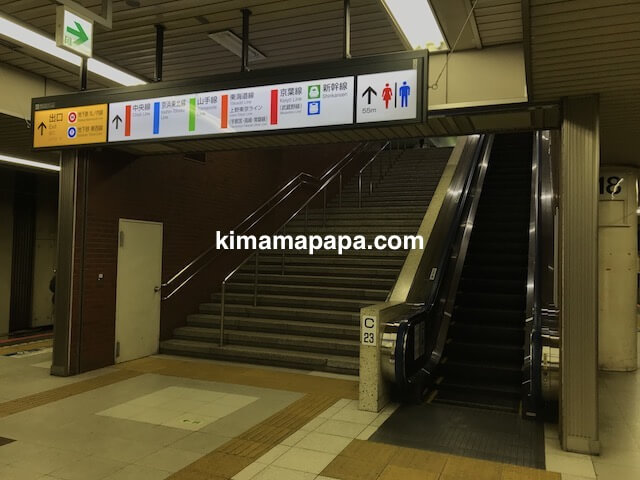成田エクスプレス、東京駅のホーム