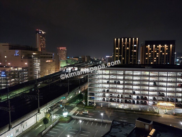 金沢マンテンホテル、ダブルルームからの夜景