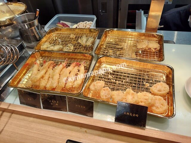 金沢市の御宿野乃、朝食バイキングの揚げたて天ぷら