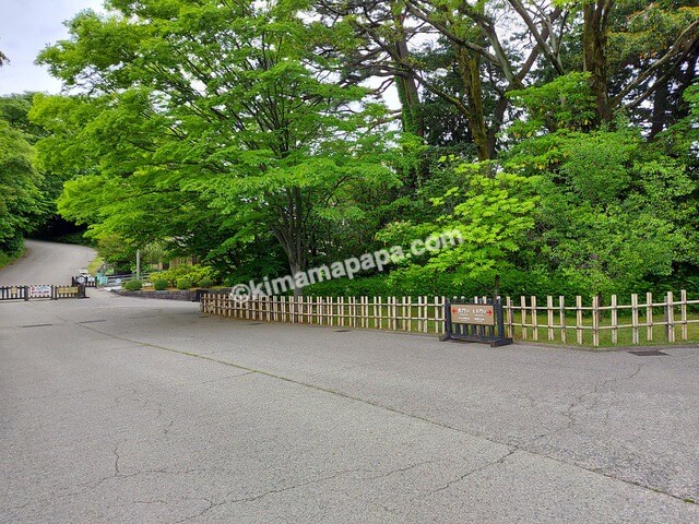 石川県金沢市、金沢城公園の黒門口への道
