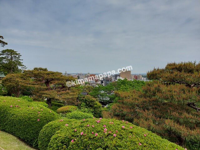 石川県金沢市、兼六園の眺望台