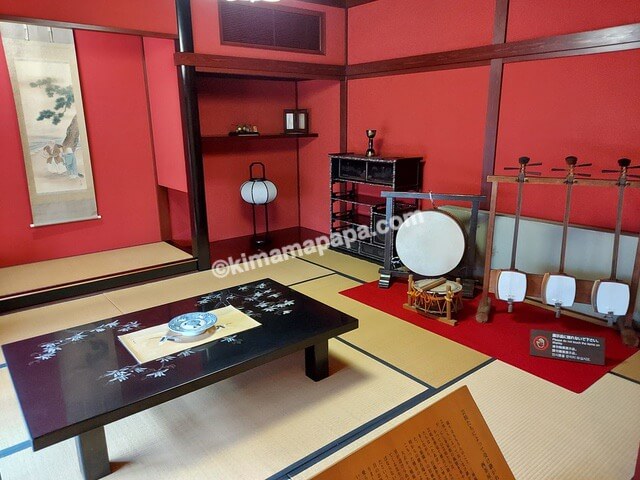 石川県金沢市のにし茶屋街、西茶屋資料館の部屋