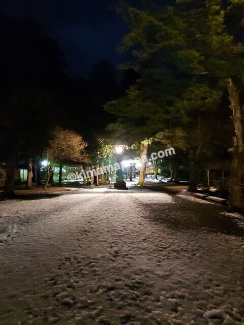 石川県金沢市の尾山神社、冬の神苑