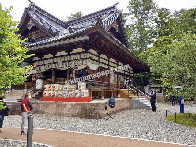 石川県金沢市、尾山神社の拝殿