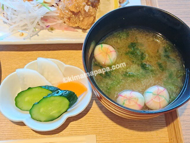 石川県金沢市の芝寿しのさと、おむすびご膳のみそ汁
