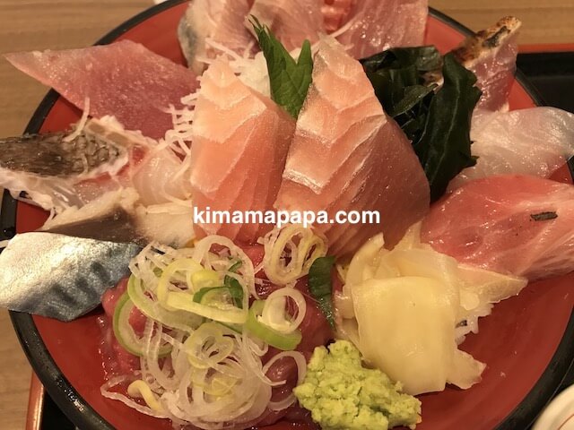 金沢、魚がし食堂の得盛りてんこ丼