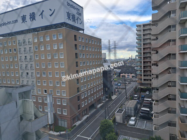 神奈川県相模原市のアイホテル橋本、ダブルルームからの景色