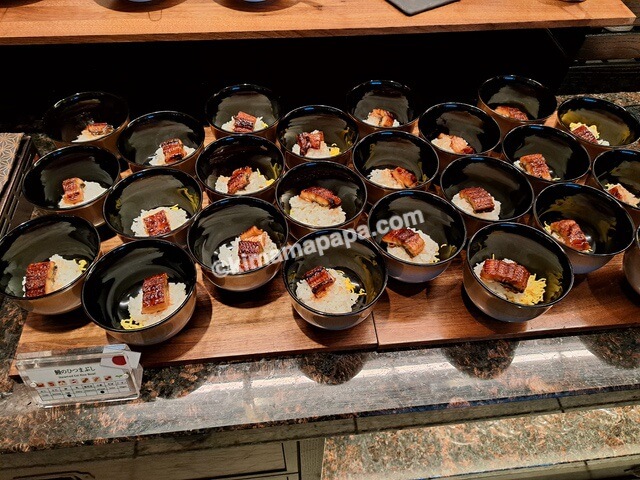 神奈川県横浜市のハーバーキッチン、鰻のひつまぶし