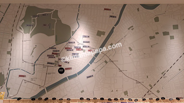 熊本県熊本市のレフ熊本、ロビーのマップ