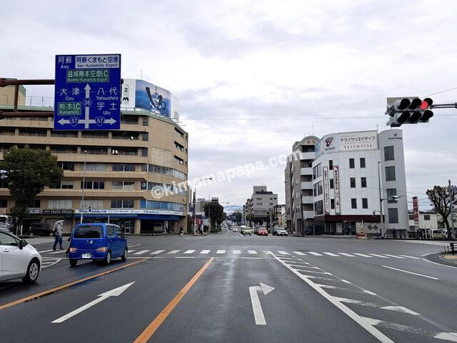 熊本県熊本市、県庁通りの県庁通り入口交差点