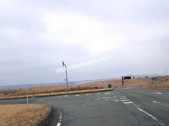 熊本県阿蘇市、県道45号線から県道12号線への交差点