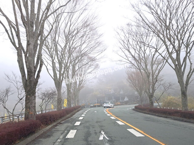熊本県阿蘇市、国道212号線の大観峰への登口