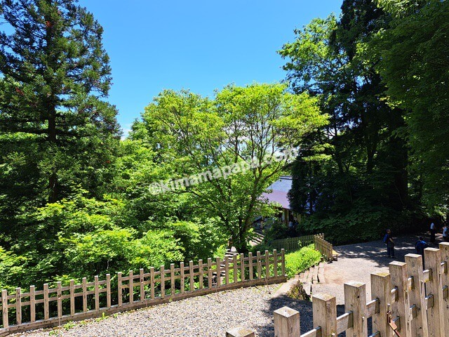 長野県長野市戸隠、戸隠神社奥社からの景色