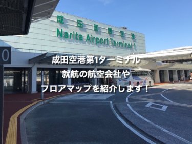 成田空港第1ターミナル就航の航空会社やフロアマップを紹介します。