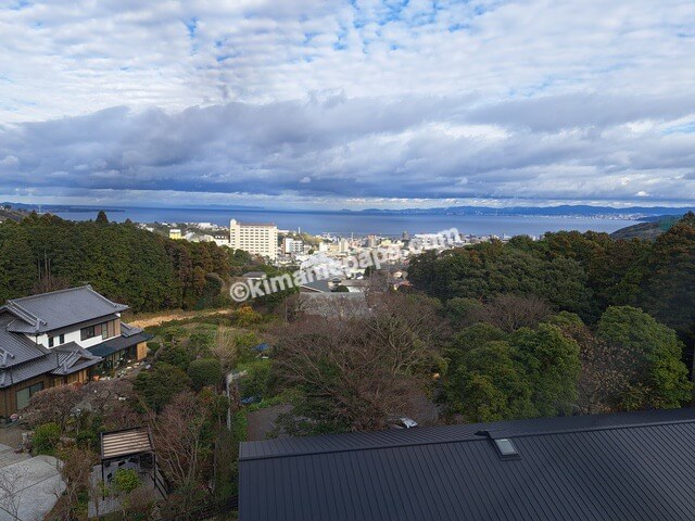 大分県別府市の灯りの宿燈月、ツインルームからの景色