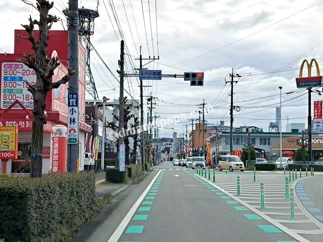 大分県日田市、豆田町への道路