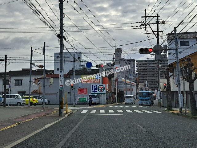 大分県日田市、豆田町への道路