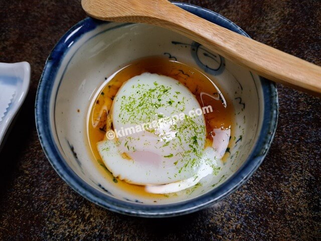 大分県湯布院町の大吉旅館、朝食の温泉たまご