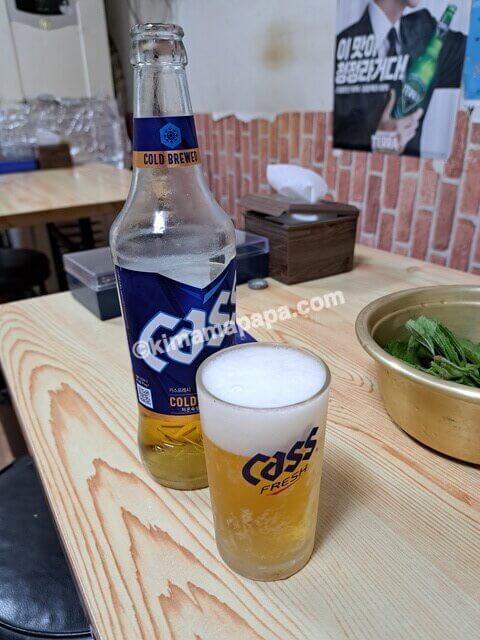 ソウル城東区のソウルグルメ、cassビール
