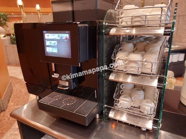 ANAクラウンプラザホテル富山、夕食のコーヒーサーバー