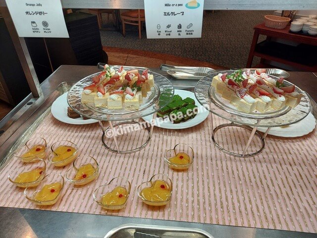 ANAクラウンプラザホテル富山、夕食のデザート