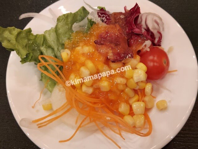 ANAクラウンプラザホテル富山、夕食のサラダ