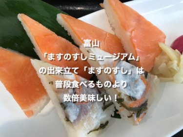 富山「ますのすしミュージアム」の出来立て「ますのすし」は普段食べるものより数倍美味しい！